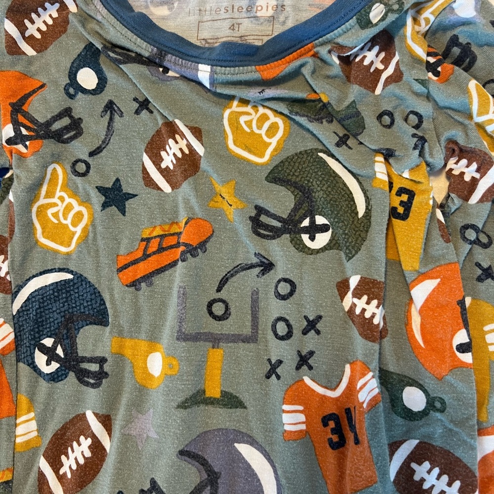 Little Sleepies football pajamas